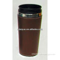 16oz coffee color double wall stainless steel travel mug